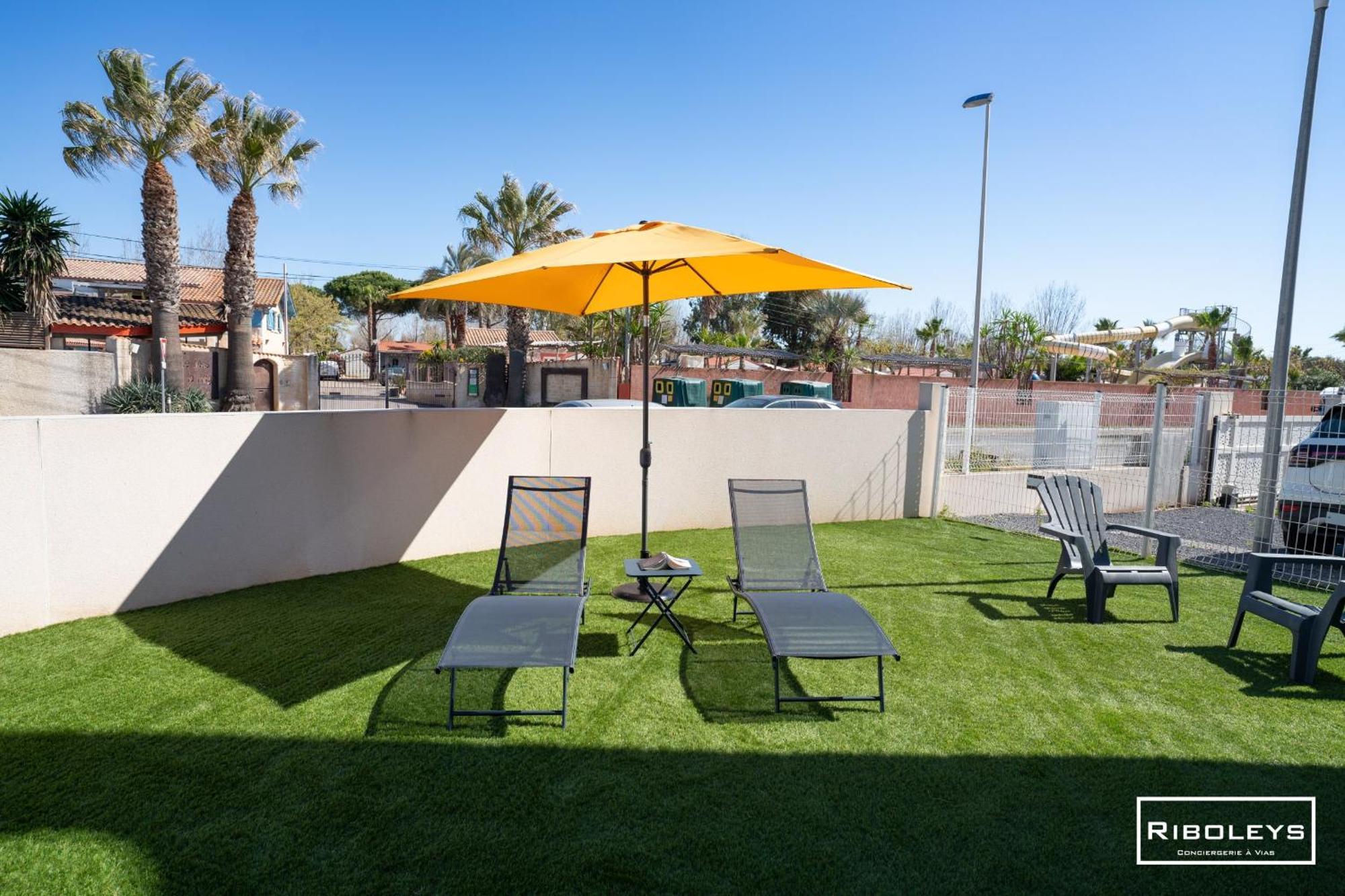 Grand T3 Neuf Climatise Avec Wifi A 100M De La Plage Vias Exteriör bild