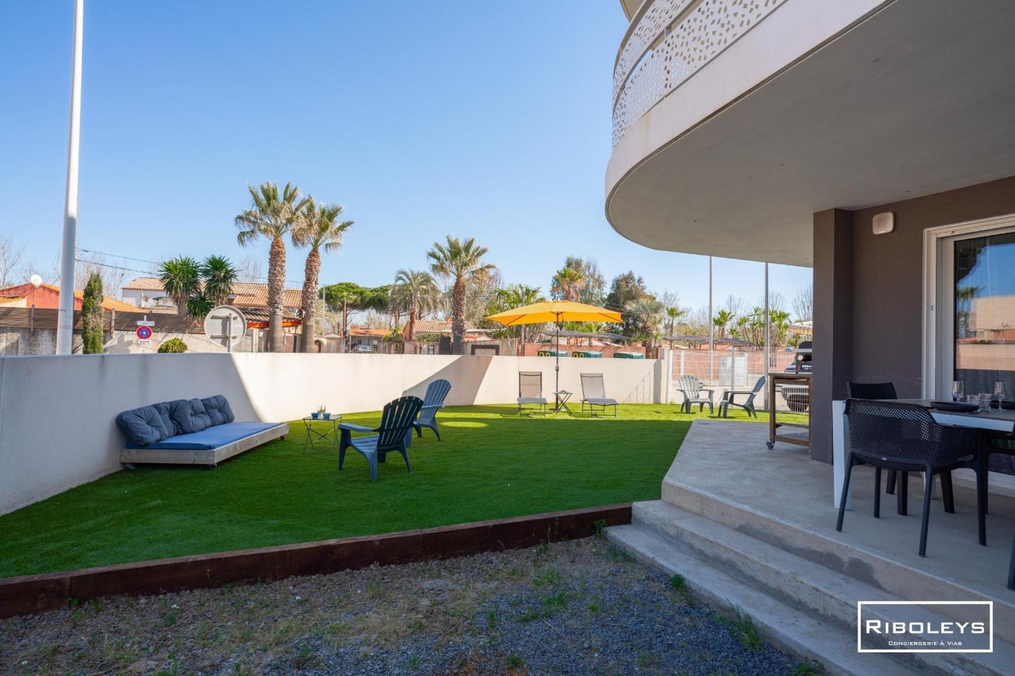 Grand T3 Neuf Climatise Avec Wifi A 100M De La Plage Vias Exteriör bild